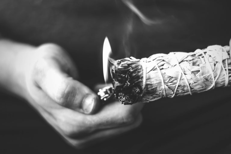 Smudging With Sage, Cedar and Palo Santo