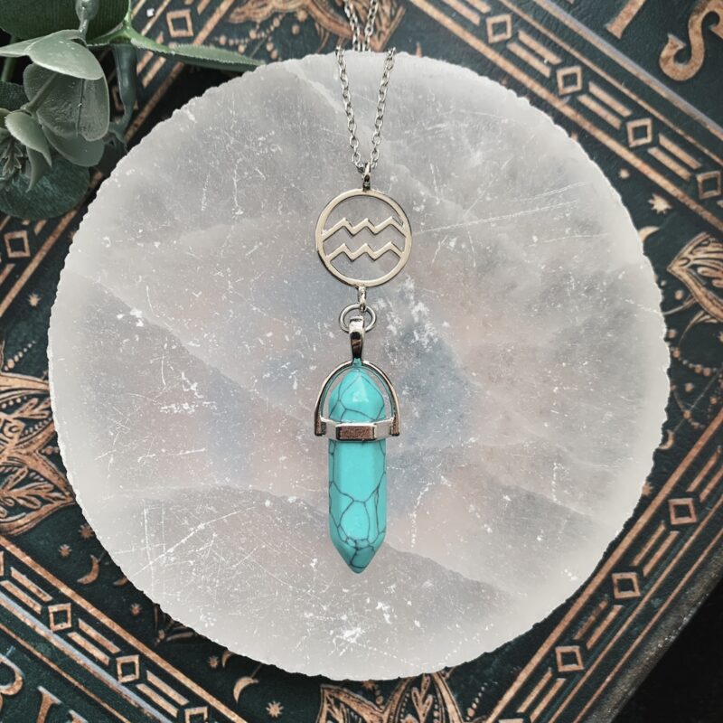 Aquarius – Zodiac Crystal Point Necklace