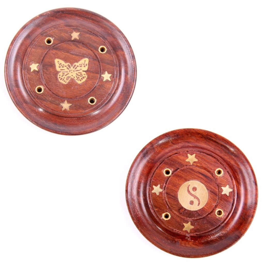 Sheesham Wood Mini Incense Plate