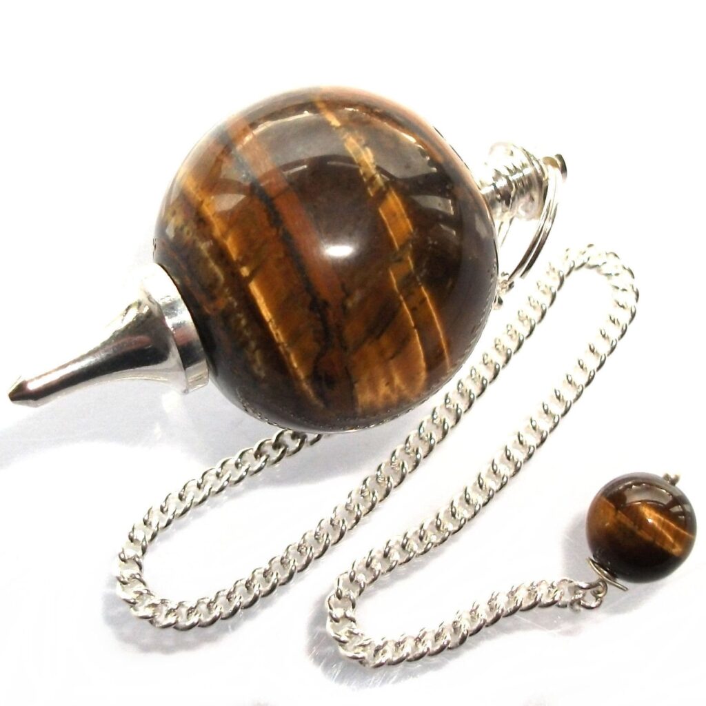 Tiger's Eye Ball Pendulum