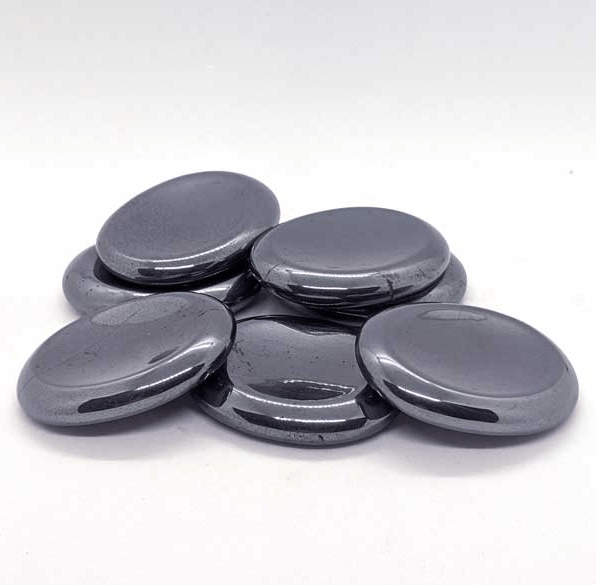 Hematite Palm Stone