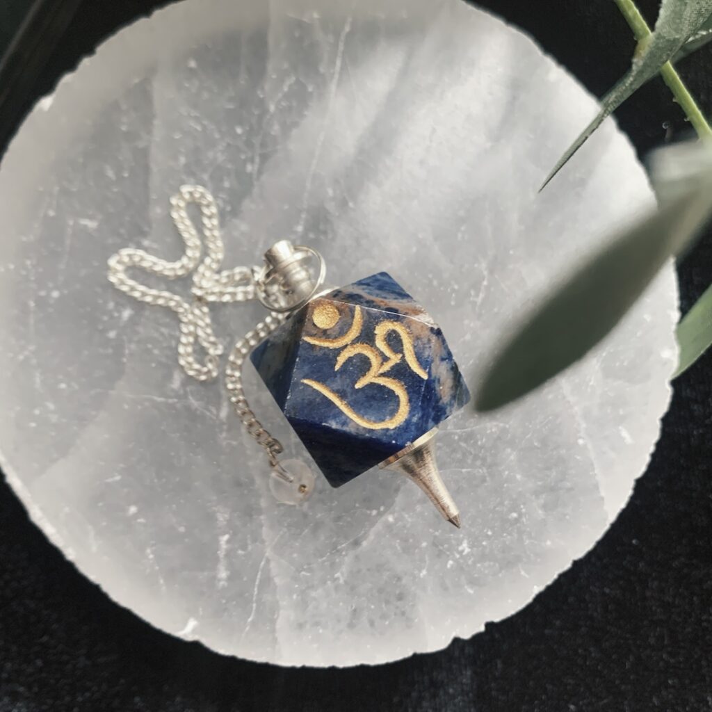 Sodalite Engraved Pendulum - Image 2