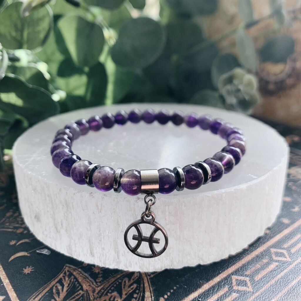 Pisces – Zodiac Charm Crystal Bracelet