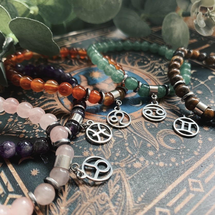 Cancer – Zodiac Charm Crystal Bracelet - Image 2