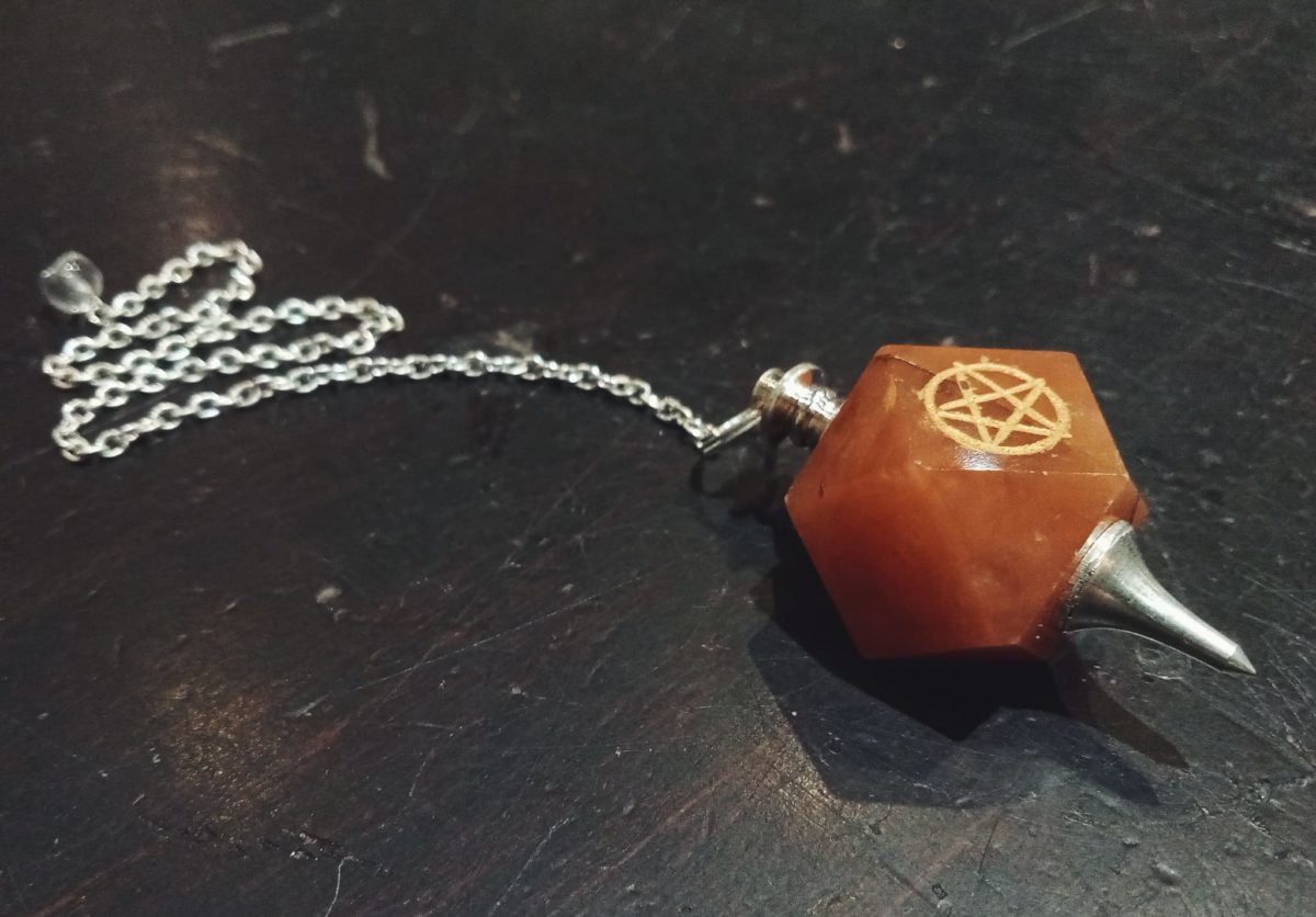 Calcite Engraved Pendulum