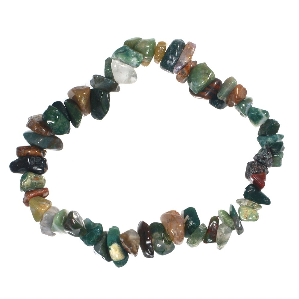 Moss Agate Chipped Bracelet