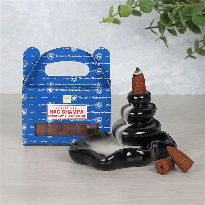 Nag Champa Satya Incense Cones – Backflow - Image 2